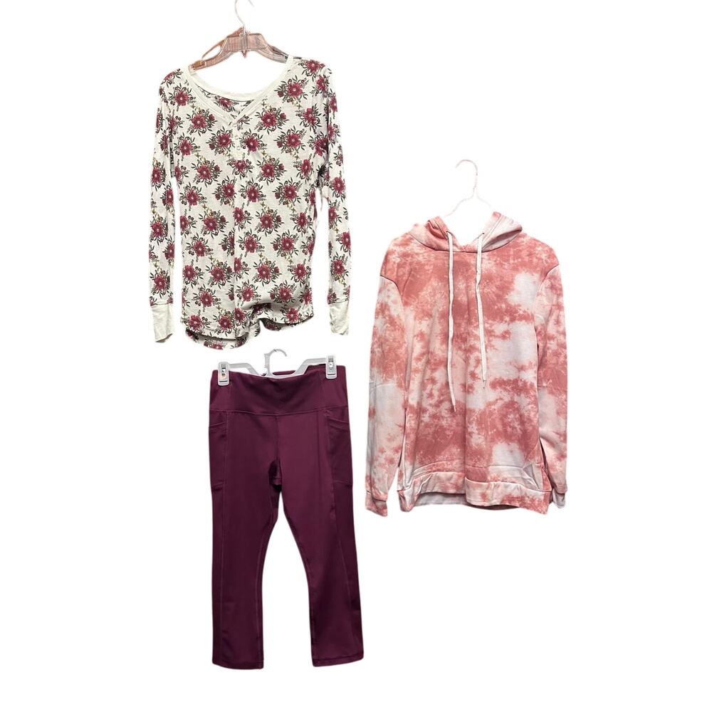 Women’s Size Medium 3 Piece Bundle. Includes Hoodie, Pullover, & Avia Leggings